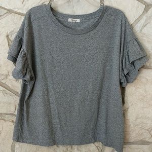 Madewell ruffled sleeve tshirt